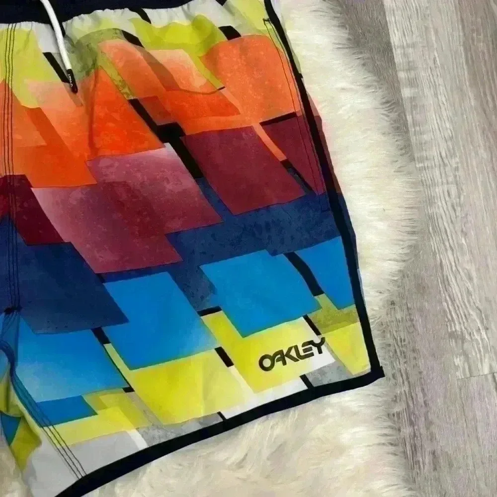 Oakley beach summer hits 16'' boardshorts rainbow sz xl